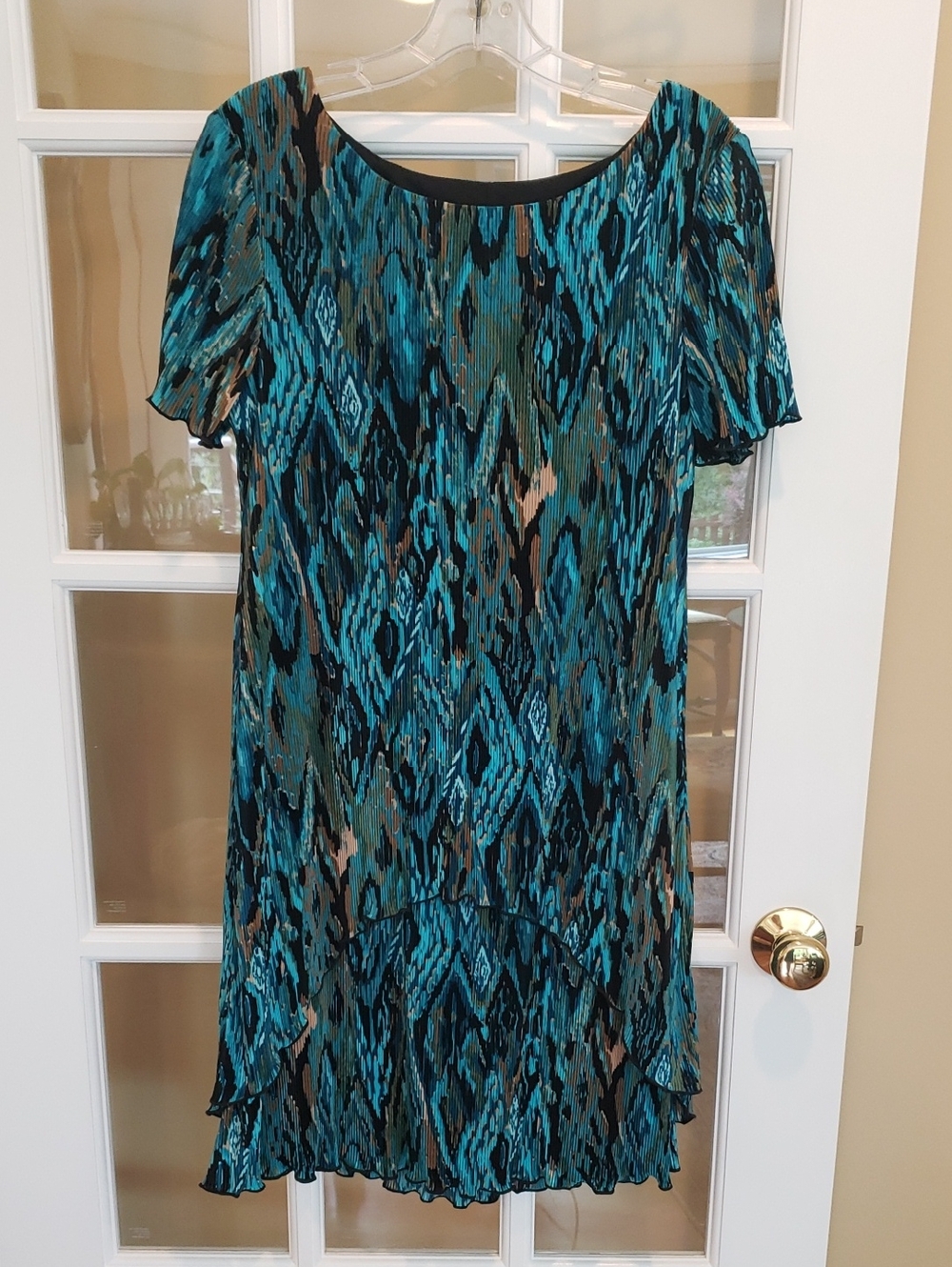 Connected Petite Party/Coctail Dress In Teal & Black Size: 10P